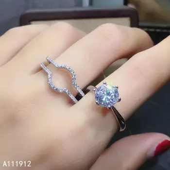 KJJEAXCMY bijuterii fine Mosang Diamond argint 925 noi femeile Combinație inel de sprijin testul de lux