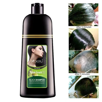 La 5 Minute De Rapid Culoarea Naturala A Parului Înnegrire Noni Botanică Esența Negru Șampon Vopsea De Păr Pentru A Acoperi Părul Gri
