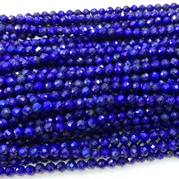 Lapis Lazuli DIY Naturale Colier Bratari Cercei Inel de Fațete Mici, Rotunde Femei Margele Pentru a Face Bijuterii