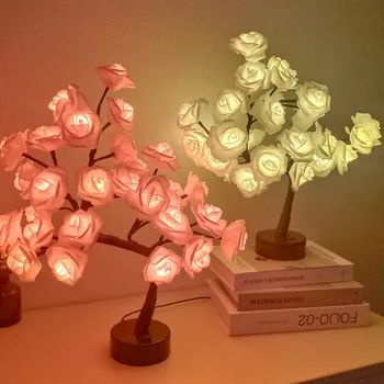 LED Copac Floare de Cires lumini USB Lumini de Noapte Acasă Decorare Masă LED Lumini Părți Xmas Decor de Crăciun Decor Nunta