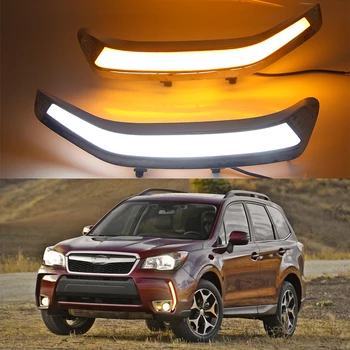 LED DRL Masina de Zi de Funcționare Lumina Lămpilor de Ceață Față cu Semnalizare de Asamblare Accesorii Pentru Subaru Forester 2013 2014 2015