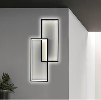 LED Nordic Lampă de Perete Modernă Salon Decor Negru Sconces Perete Dormitor Camera de zi Canapea Fundal Decorare Perete Fixare