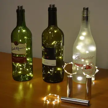 LED Sârmă Șir de Lumini Zână Ghirlanda Sticla cu Dop pentru Sticla de Artizanat LED Lumini Șir de Nunta de Crăciun, Anul Nou, Vacanță D