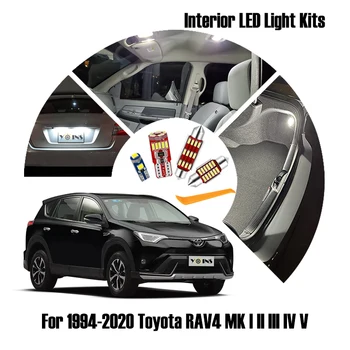 LED-uri auto de Interior Lumina Kituri pentru Toyota RAV4 MK I II III IV V 1 2 3 4 5 1994-2020 2021 Canbus Auto Lectură Dom Harta Portbagaj Lampa