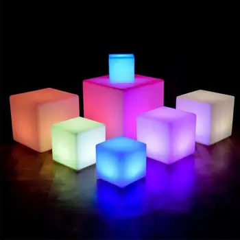 LED-uri impermeabil Gazon Lampa Cub Scaun de Bar de Lumină în aer liber de Iluminat Petrecere de Nunta Ktv Luminos Reîncărcabilă Scaun cu Control de la Distanță