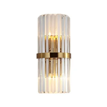 LED-uri moderne Perete de Cristal Light Design Creativ de Aur Decorațiuni interioare de Iluminat Dormitor Hol Tranșee de Perete Lampă