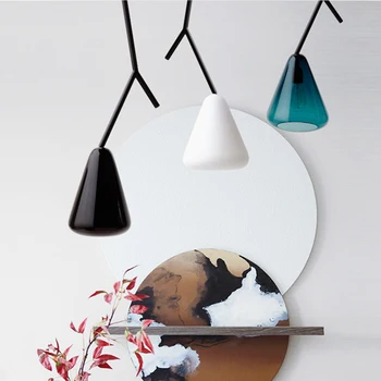 LED-uri moderne Ramuri de Sticlă Lumini Pandantiv de Iluminat cu Design Nordic Loft Deco Lampa de Camera de zi Dormitor Noptieră Acasă Decorative