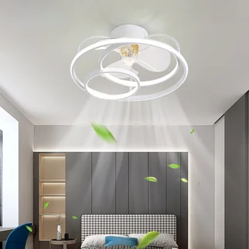 LED Ventilator de Tavan Lampa Minimalist Modern Lampă de Tavan Sufragerie, Dormitor, Camera de zi Lampă Rotundă Fan Lumină