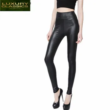 Legging Black pentru Femei mult Timp în Plus Dimensiune 5XL Imitație de Piele Pantaloni 2021 cele mai Noi Moda Push-Up Talie Mare Jambiere LWL515