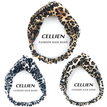 Leopard Cruce Benzi Pentru Femei Turban Bentițe Elastice Întinde Banda De Păr Accesorii De Par Pălării De Moda Leopard Hairband