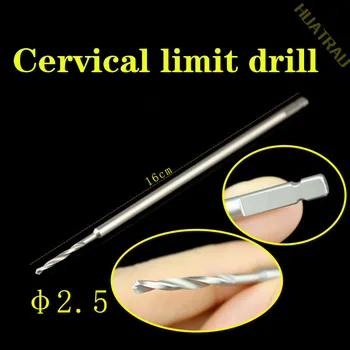 Limitat os burghiu ortopedice instrument medical coloanei vertebrale cervicale implant de titan pedicul șurub cu tijă de adâncime limitată pas Pumn
