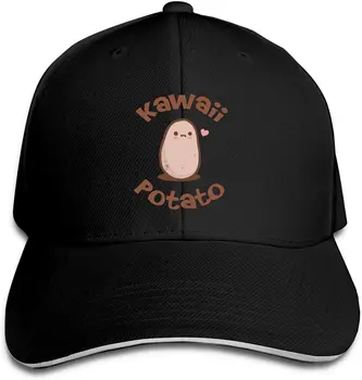 Linzsfe Unisex Kawaii Cartofi Baseball Cap Reglabil Sapca Sandwich Capac Hip Hop Pălării