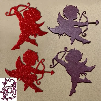 Lngclown Iubesc Îngerii Forma de Tăiere de Metal Moare Stencil Albumul Album de Relief pentru Card Cadou de a Face Lucurile Decor
