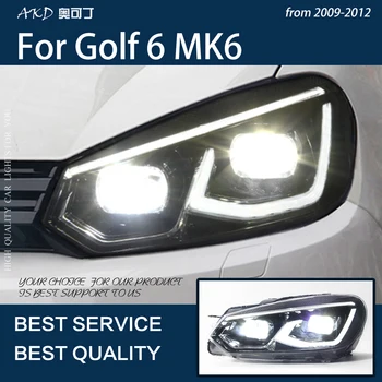 Lumini auto Pentru Golf 6 2009-2012 R20 Golf6 MK6 Auto LED Faruri de Asamblare Upgrade Golf 8 Design Bicofal Lentile Instrument Accesorii
