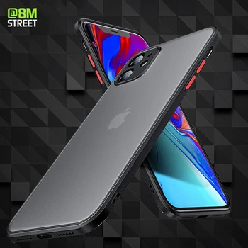 Lux la Șocuri Armura Mat de Caz Pentru iPhone 11 12 13 14 Pro Max XR XS X 7 8 Plus SE Mini Gel de Siliciu Clar Hard Caz de Protecție
