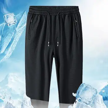Mare Pantaloni Lungi Cu Fermoar Buzunare Sport Pantaloni Slim Pierde Culoare Solidă Pentru Bărbați Pantaloni Jogger Lungime De Glezna