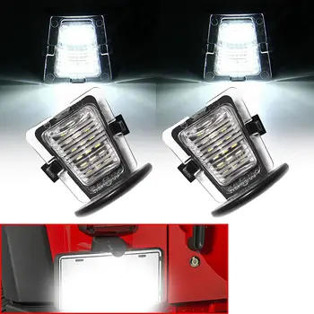 Masina de LED-uri Albe din Spate Numărul de Înmatriculare Lumini Pentru Jeep Wrangler JK PERIOADA 2007-2017 #68064721AA/68003487AA 12V Lumină de inmatriculare