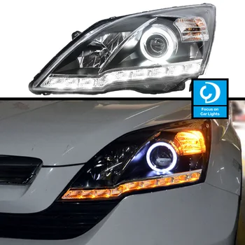 Masina Farurilor Fata de CR-V 2007-2011 CRV LED Far Stil Dinamic de Semnalizare Lentile Auto Accesorii de Montaj 2 BUC