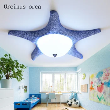 Mediteranean simplu și modern steaua de mare lumina plafon creative cald cameră pentru copii dormitor LED lampă de plafon transport gratuit