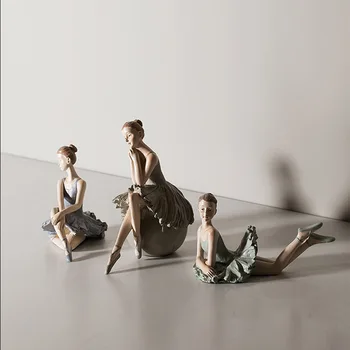 Mici și Proaspete Balet Modern Fata de Rășină Decor Delicat Cameră Misterios Art Decor pentru Familie și Prieteni în Mișcare Cadouri
