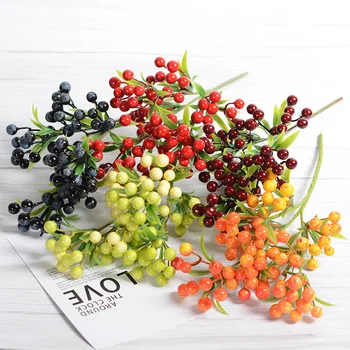 Mini Artificiale fructe de Padure de Flori de Craciun cu Fructe False Boabe Mici și Spumă Flori de Nunta de Decorare Acasă Masa de Plante Regimului de