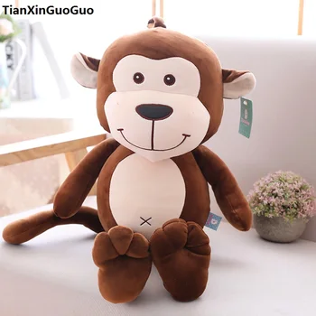 minunat maimuță jucărie de pluș aproximativ 40cm bumbac maro maimuță papusa moale cadou de ziua h0708