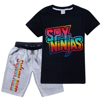 Moda de vara T-Shirt SPION NINJA 3D baietel de Îmbrăcăminte Set de Desene animate Drăguț pentru Copii Baieti Haine Topuri, pantaloni Scurți pentru Copii Tinuta