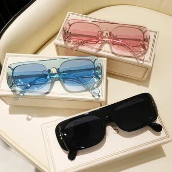 Moda Gradient Lens Nituri Dreptunghi ochelari de Soare Femei 2021 Brand Design Retro Pătrat Albastru Bărbați Ochelari de Soare Umbra UV400 Ochelari