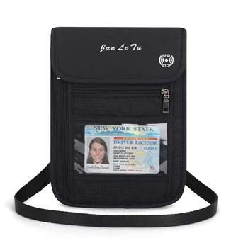 Moda Husă de Călătorie RFID Blocking Pungă Gât Carduri de Portofel Bani Deținător de Pașaport M2EB