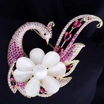 Moda Opal Phoenix Broșe pentru Femei Luxe Stras Zircon Animal Brosa Accesorii de Îmbrăcăminte Șal Cataramă de Pin brosa mujer