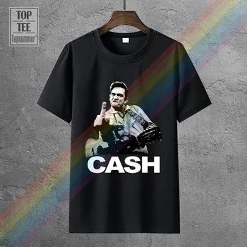 Moda pentru bărbați Johnny Cash Degetul Mijlociu Tricou Heavy Metal Rock Band Marfa Design de Tricou Hipster Topuri Rece Tees