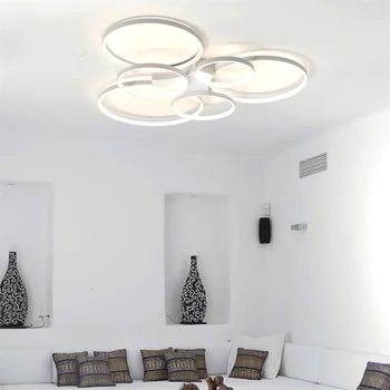 Moderne LED lumini Plafon pentru Dormitor, camera de zi lamparas de teco Inele Circulare Interior LED lampă de Plafon pentru Dormitor