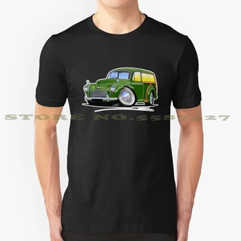 Morris Minor Traveller Green Cool Design Trendy T-Shirt Tee Morris Minor Verde Călător Countryman Woody Woodie Masina Clasica