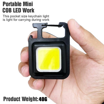 Multifunctional Lumina Mini COB Breloc Lumina USB de Încărcare de Urgență, Lămpi de Muncă în aer liber Camping Pescuit Lanternă de Lumină Puternică