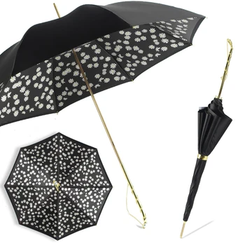 Mâner lung Manual de Așteptat Umbra Ploaie Vânt Dantelă Umbrelă de Blocare Uv Lux Puternic Parapluie Mariage Femei Umbrela