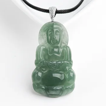 Naturale De Jad Guanyin Buddha Moda Pandantiv Rafinat Sculptate Manual Bijuterii Jadeit Colier Barbati Femei Noroc Cadouri Amuleta