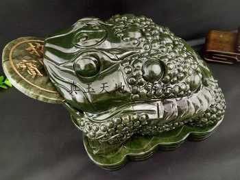 Naturale de jad jad broasca broasca cu trei picioare Sud decor feng shui ornamente mascota norocos casa noua cadouri de afaceri