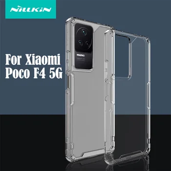 Nillkin Pentru Xiaomi Poco F4 5G Caz Natura Pro Limpede Transparent TPU Protecție PC Capacul din Spate Pentru Xiaomi Poco F4 Carcasa Telefon