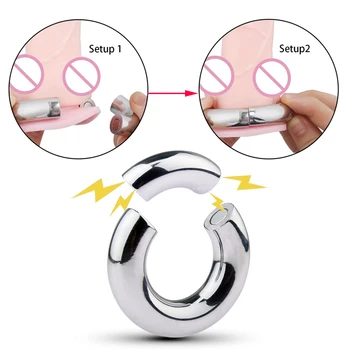 Noi 2022 AOAE de Înaltă calitate magnetice din oțel inoxidabil dur penis inel inel de penis ejaculare întârziată toy mascul adult inel pentru penis