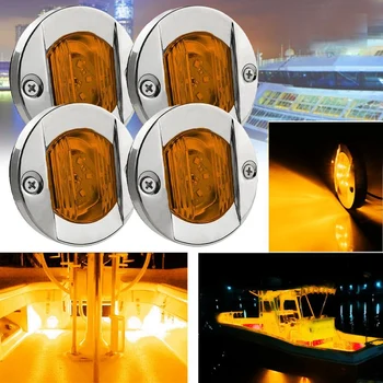 Noi DC 12V Marin Barca Tronsonul CONDUS Stern Rotunde de Lumină Rece LED-uri Albe Lampa spate Yacht Accesorii Albastru/ Alb/Rosu/Galben/Verde