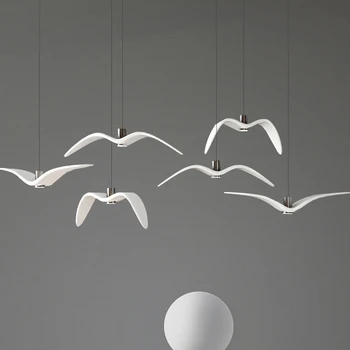 Nordic bar pescăruș candelabru modern minimalist personalitate creatoare restaurant dormitor noptieră lampa de pasăre
