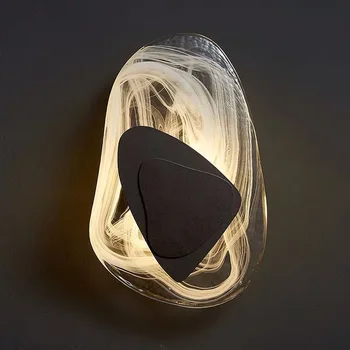 Nordic Crystal LED Lampă de Perete 2021Elegant Camera de zi Lumina de Fundal Dormitor Noptieră Creative Culoar Scara Model Tranșee de Perete