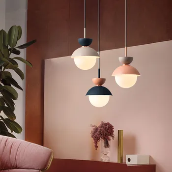 Nordic Moderne Pandantiv Lumini Colorate Fier Hanglamp Pentru Sufragerie, Dormitor Decor Pentru Bar Loft Corp De Iluminat Suspendare Corpuri De Bucătărie
