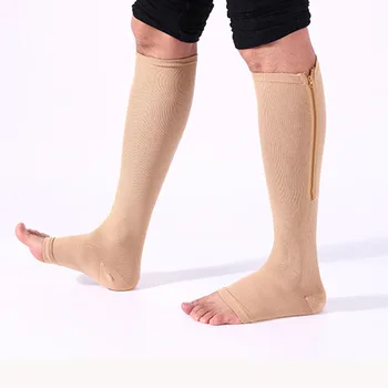 Nou 1 Pereche Unisex Ciorapi De Compresie Burlan Șosete Picior Suport Genunchi Șosete Elastice Somn Ciorapi Varice Șosete