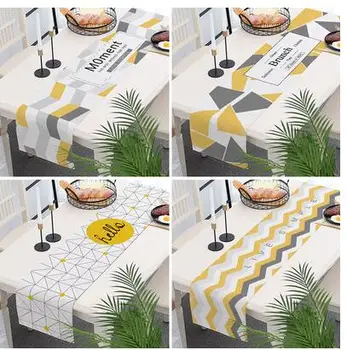 Nou stil etnic Nordic design geometric mici proaspete pavilion masă de bumbac și lenjerie de masă mat ceai de masă față de masă, pat de pavilion