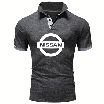 Noua Moda de Vara Nissan Mașină de Imprimare Logo-ul de Culoare Solidă pentru Bărbați Tricou Polo din Bumbac Pur de Înaltă Calitate Casual Barbati & Amp