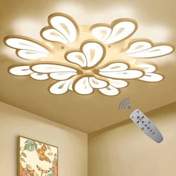 Noul Candelabru LED Lumini de Control de la Distanță Utilizat În Camera de zi Dormitor Sufragerie Decor Modern Fluture Acrilice LED Lampă de Plafon