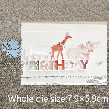 Noul Design Craft din Metal stencil mucegai Moare de Tăiere Girafa, rinocer decor album mor reduceri Album Carte de Hârtie Ambarcațiuni Relief