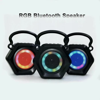 Noul Difuzor Portabil Bluetooth Wireless Sport în aer liber Caseta de Sunet plin de culoare LED TF Card USB Subwoofer Stereo Surround Difuzor