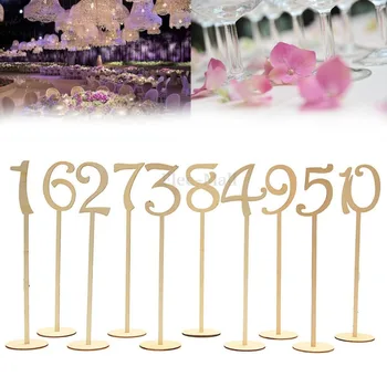 Nunta de lemn Furnizează Numărul de Masă Figura Card Digital, Scaun de Nunta de Decorare Loc de Titular 10buc/pachet